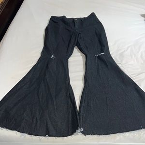 Black Denim Bell Bottom Jeans